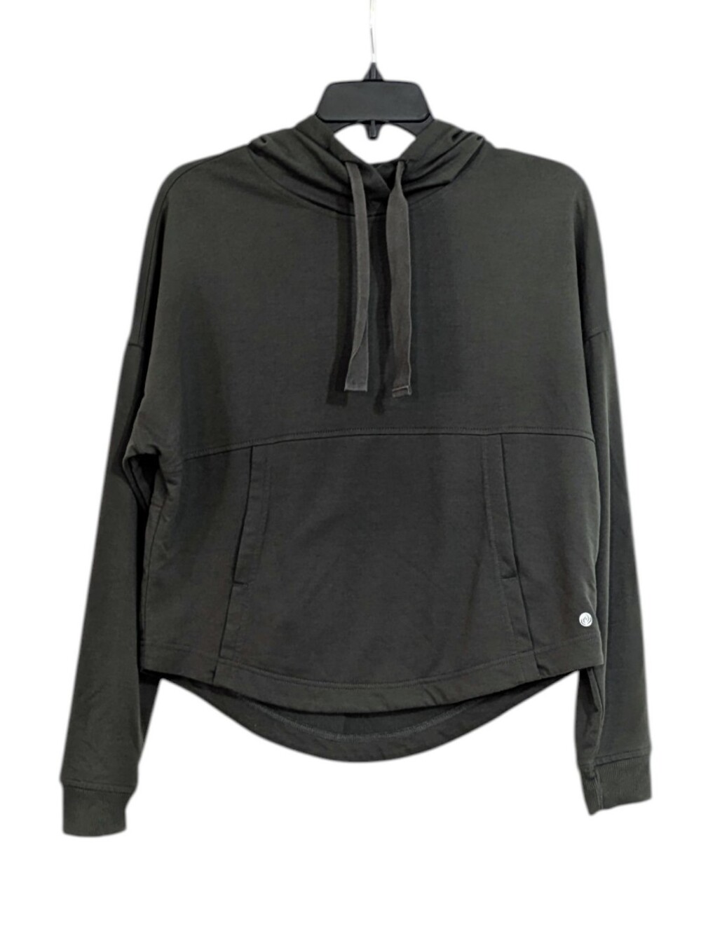 Apana Performance Hoodie - Dark Green Grey - Size Small Womens